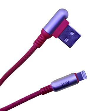 Imagem de Cabo Carregador Usb > Lightning Nylon 1.2M 2.4A Asl Vermelho