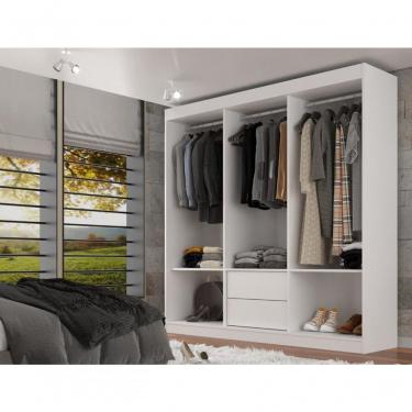 Imagem de Closet Lisboa Casal 2 Gavetas E 2 Prateleiras - Branco Branco