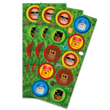 Imagem de Adesivo Redondo Masculino Roblox - 30 Un