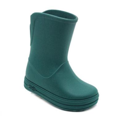 Imagem de Bota Galocha Infantil Plugt Verde Impermeável, Leve, Ortopédica e Ecol