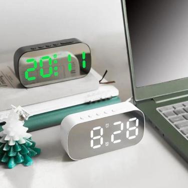 Imagem de Relógio Despertador Digital De Mesa Com Espelho - SM