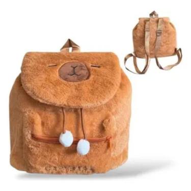 Imagem de Mochila Capivara Pelúcia Escola Trabalho Faculdade Academia - BBR Toys