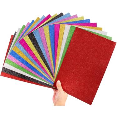 Imagem de Mluchee 20 Folhas De Papel Cartão Decorativo Com Glitter E Brilhos 30 X Cm A4 Para Presente, Artesanato, Cortadores, Decoração Scrapbook, Infantil O Dia Dos Pais