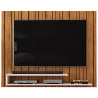 Imagem de Painel Para Tv 55 Pol Ripado 134 cm Ripe Freijo Off White Dj Moveis