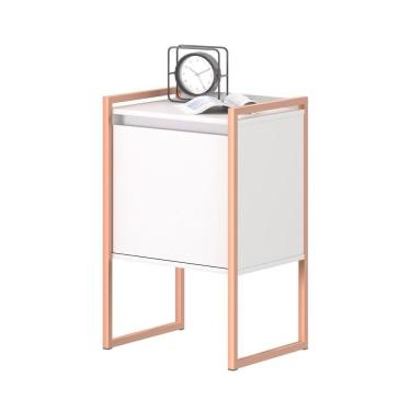 Imagem de Armario Baixo 1 Prateleira Azias Branco Cobre