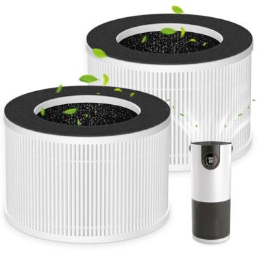 Imagem de Filtro de substituição AP-H400 compatível com umidificador de névoa fria e purificador de ar Homedics 2 em 1, filtro HEPA H11 Ture 3 em 1, filtro de carvão ativado e pré-filtro, pacote com 2