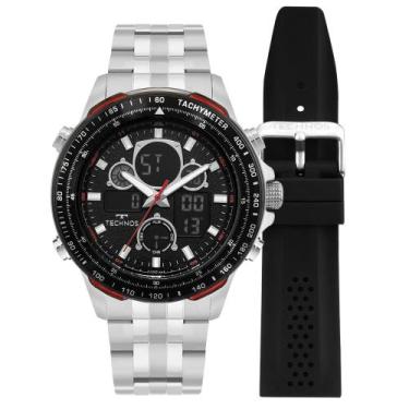 Imagem de Relógio Technos Masculino Digitech Prata - BJ4130AD/T1P