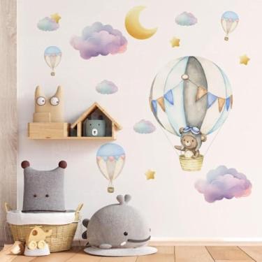 Imagem de Adesivo de Parede Balão Infantil Lavável Seguro Criativo Parede Quarto Criança Menino Menina Bebê Fácil Aplicação