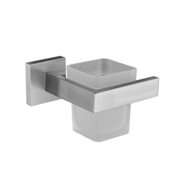 Imagem de Ferragens para banheiro em níquel escovado - Toalheiro de aço inoxidável - Suporte para papel higiênico - Acessórios para banheiro, porta-dentes