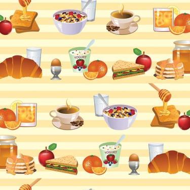 Imagem de Papel de Parede Adesivo Casual Café da Manhã - 129 - Multimpressão