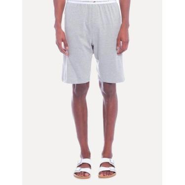 Imagem de Short Tommy Hilfiger Masculino Sleepwear Logo Lounge Cinza Mescla, XL/