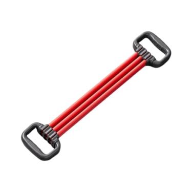 Imagem de simhoa Expansor de peito, puxador muscular, exercitador de músculos do peito, ombros, costas, 3 cordas destacáveis, Vermelho