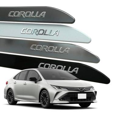 Imagem de Friso Lateral para Corolla 2008 a 2025 Escrita Cromada Alto Relevo (FACÃO, CINZA GRANITO)