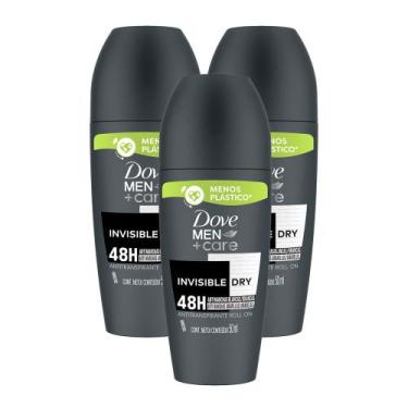 Imagem de Kit 3 Desodorante Dove Men + Care Invisible Dry Roll-on Antitranspiran
