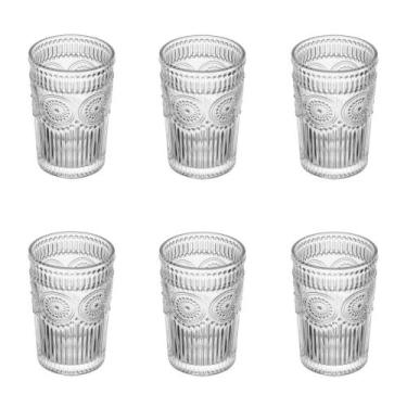 Imagem de Conjunto de Copos de Vidro para Água 6 Peças 380 ml Mandala Wolff