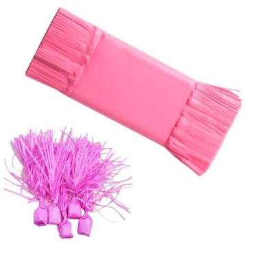 Imagem de Kit Papel de Bala Seda Rosa Pink 2 Franjas c/48un p/ Balas - Genérica
