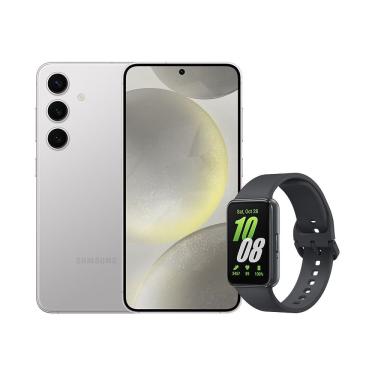 Imagem de S24 (256GB) - Cinza + Galaxy Fit3 - Grafite