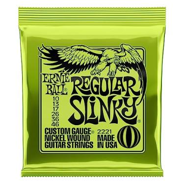Imagem de Cordas para guitarra elétrica Ernie Ball Regular Slinky, revestimento de níquel, calibre 10-46