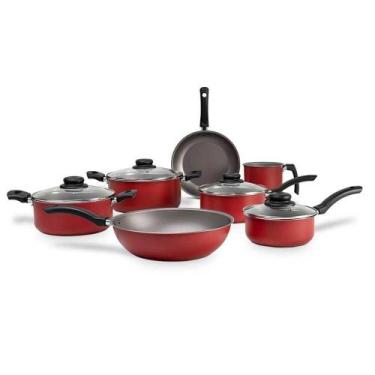 Imagem de Conjunto De Panelas 7 Peças Ruby Brinox Vermelho