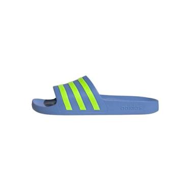 Imagem de adidas Pantufas unissex Adilette Aqua, Blue Fusion/Limão lúcido/Blue Fusion, 7 Women/6 Men