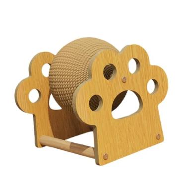 Imagem de Ioensy Bola arranhadora para gatos com suporte, resistente ao desgaste, protege o chão do sofá para gatos internos, exercício divertido, Formato Da Pata