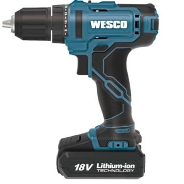 Imagem de Furadeira de Impacto a Bateria 18V Wesco WS2390K2 – Mandril 13mm, 2 Velocidades, 20+3 Posições de Torque, Luz LED – Acompanha 2 Baterias 2.0Ah, Carregador Bivolt e Maleta