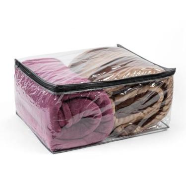 Imagem de Saco Organizador Closet Edredon Cobertor C/ Ziper preto - Caruzo Store