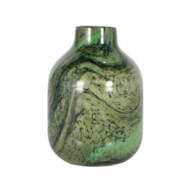 Imagem de VASO DECOR MURANO 17X23,5 CM MESCLA VERDE ESMERALDA