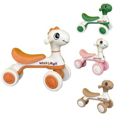 Imagem de Motoca Infantil De Equilíbrio C/ Luz E Som Dino Laranja - HK Brinquedo