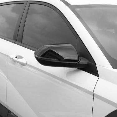 Imagem de JUIVEEL Capa de espelho exterior de carro ABS capa de espelho retrovisor lateral capas protetoras de espelho capa protetora de espelho compatível com Hyundai Kona SX2 2024 2025 acessórios (estilo