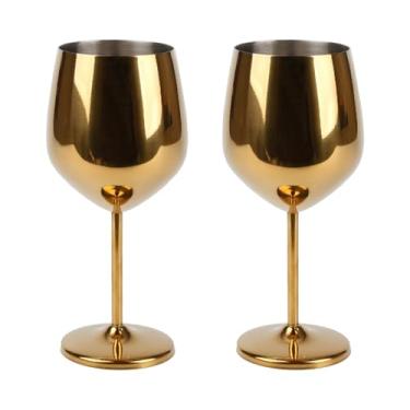 Imagem de Phefop Tiradas de Vinho de Aço Inoxidável de Acabamento Fosco Vermelho, Design de Haste Alta, Ideal para Coquetéis e Champanhe, Embalado Em Uma Atraente Caixa de Presente para Amantes (h)