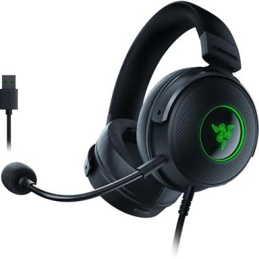 Imagem de Razer Kraken V3 HyperSense - Auriculares de juego USB com cabo com tecnologia háptica (retroalimentação táctil sensorial, altavoces TriForce de 50 mm, áudio espacial THX) Negro