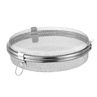 Imagem de Cesta de talheres para lava-louças, cesta de lava-louças para itens pequenos, aço inoxidável, 3 fivelas com cestas de drenagem redondas à prova de arranhões de malha fina