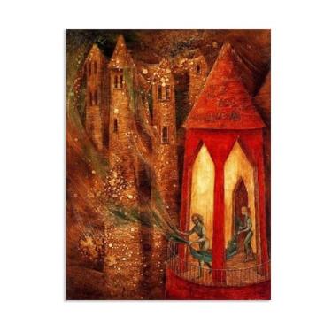 Imagem de Remedios Varo Impressões de arte em tela O pôster de tarefas pinturas famosas arte de parede Surrealismo Arte para sala de estar Decoração de escritório em casa 50 x 40 cm (20 x 16 polegadas
