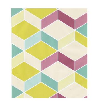 Imagem de Papel De Parede Adesivo 3d Geométrico Lavável Para Ambientes