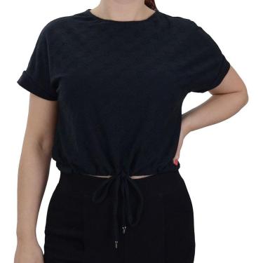 Imagem de Blusa Feminina Olho Fatal Cropped Laise Preta - 60135-Feminino