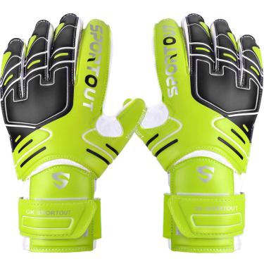 Imagem de Luvas de goleiro Sportout Youth & Adult Green 2, tamanho 8