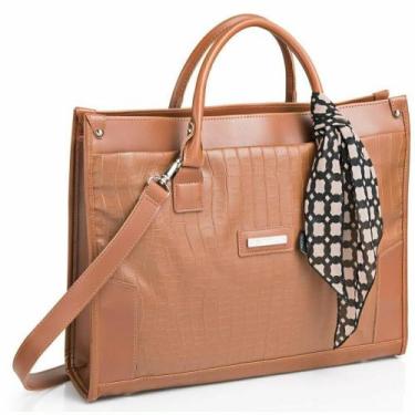 Imagem de Pasta / Bolsa Executiva para Notebook 15.6' Feminina Croco - Viccina, 