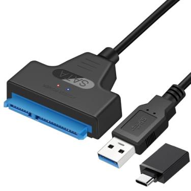 Imagem de Cabo adaptador SATA para USB EYOOLD, adaptador de disco rígido USB 3.0 para SATA III, conversor de SSD de 2,5 polegadas e transferência de dados HDD, compatível com UASP