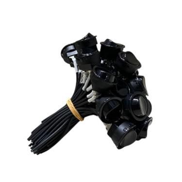 Imagem de Kit 10 Botão Interruptor Bolinha Redondo Embutir Moveis Fio Preto