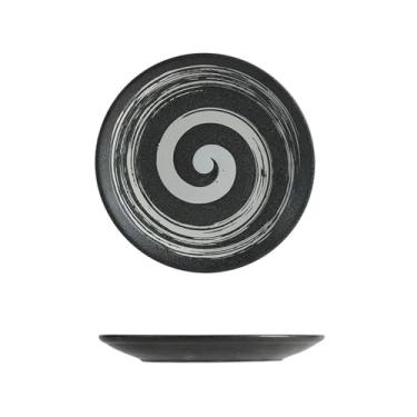 Imagem de Prato de cerâmica estilo japonês retrô simples requintado resistente a altas temperaturas - caiado de branco