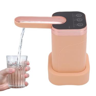 Imagem de Pssopp Dispensador de água Automática, USB Charging Electric Water Bottle Switch para Camping de Viagens Em Casa (Rosa)