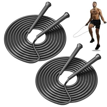 Imagem de Corda de pular de velocidade de 3 metros com alça, corda de pular ajustável para homens e mulheres, 85 g ultraleve, exercícios de boxe profissional, academia, cardio, para amantes de treinamento de