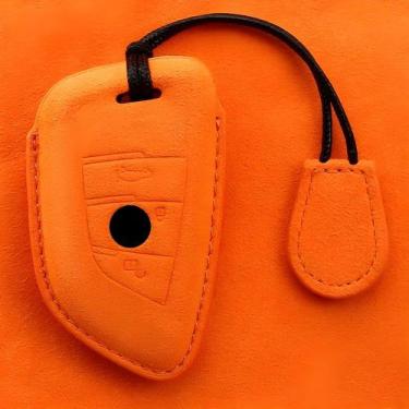 Imagem de BMW X1 X3 X5 X6 X7 1 3 5 6 7 Série Couro Carro Chave Remota Capa Shell