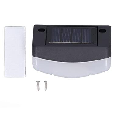 Imagem de Luz de Luz da Solar Com Casca de PC, Luzes da Passarela, Lâmpadas de Degraus Lâmpadas Ao Ar Livre, Economia de Energia e Durável para a Cerca do Parque de Jardim (Branco quente)