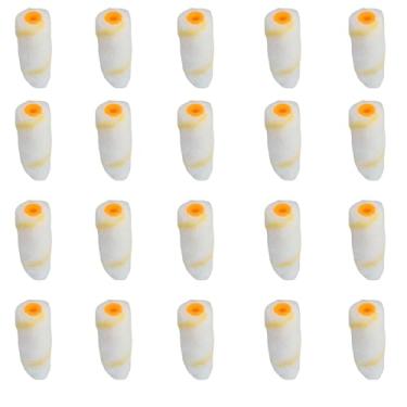 Imagem de heyous 20 pçs pincel de rolo de pintura de 10 cm faixa amarela fio de algodão suporte de rolo de polegar para linhas decorativas armário de porta móveis