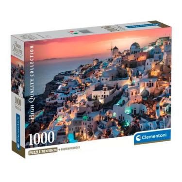 Imagem de Puzzle 1000 Peças Tons de Santorini - Clementoni 39933