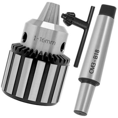 Imagem de Mandril 5/8" (3 - 16mm) Com Chave + Haste Conica Cm3 B18 - SANDRES