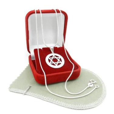 Imagem de Corrente Masculina 60Cm 1Mm Estrela Folheada Prata Cr703A - Wnbijouter