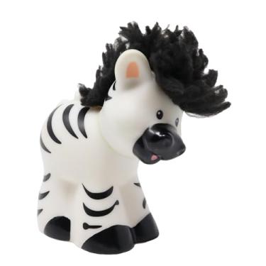 Imagem de Fisher-Price Replacement Part for Collectible Little People Noah's Ark or Zoo Playset K0475 - Replacement Zebra Figure with Touch and Feel Mane - Ladybug on Back